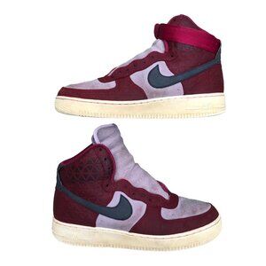RARE 2016 Nike Air Force 1 High Premium Suede Burgundy Size 10